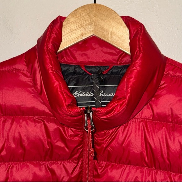 Eddie Bauer Packable Down Puffer Coat Red Men’s Size Large - Picture 4 of 11